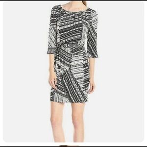 Jessica Simpson Black Printed Blouson Dress